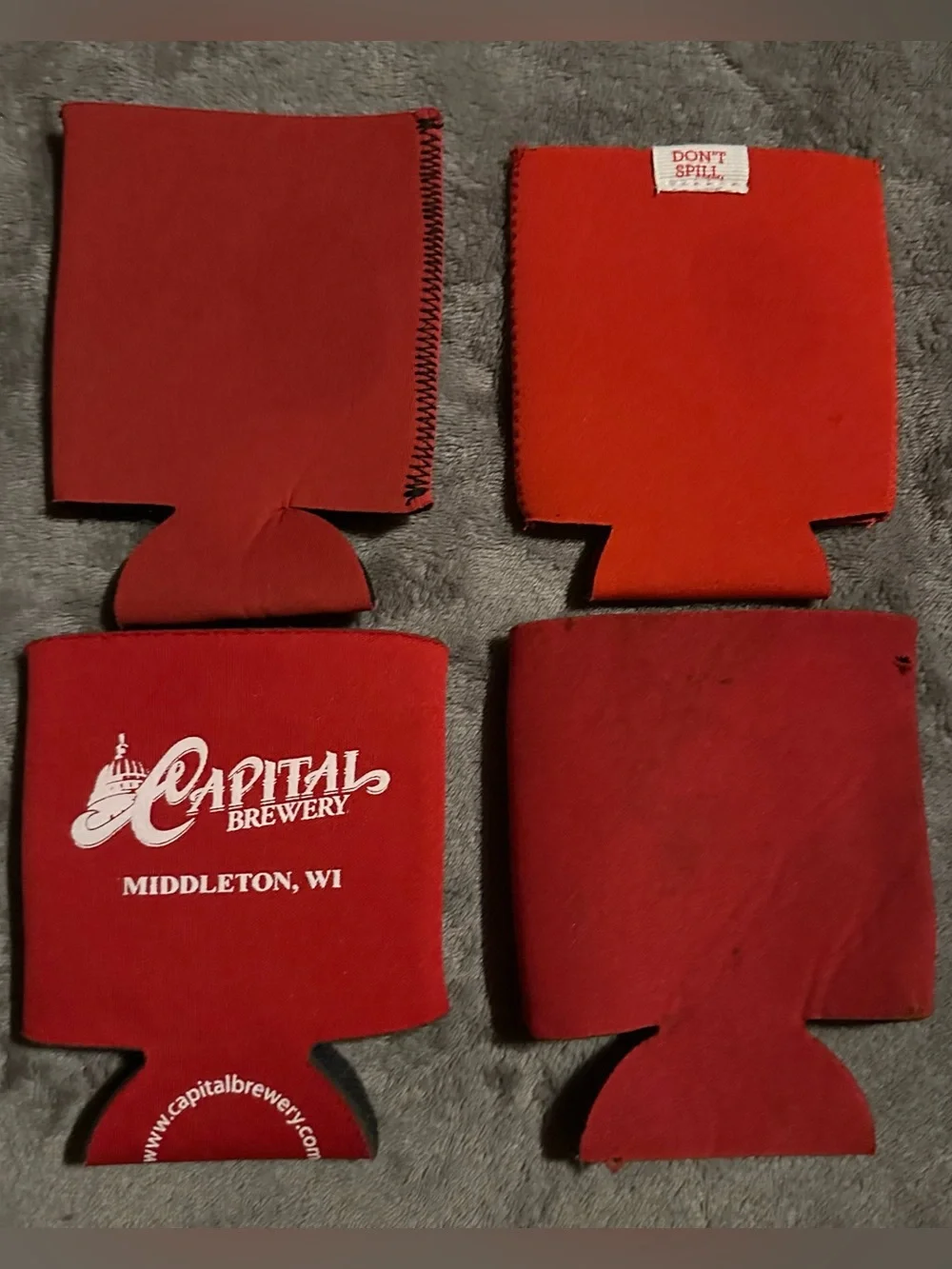 Vintage Wisconsin 4Coozie Lot Badgers Sconnie Capital Brewery Drink Wisconsinbly